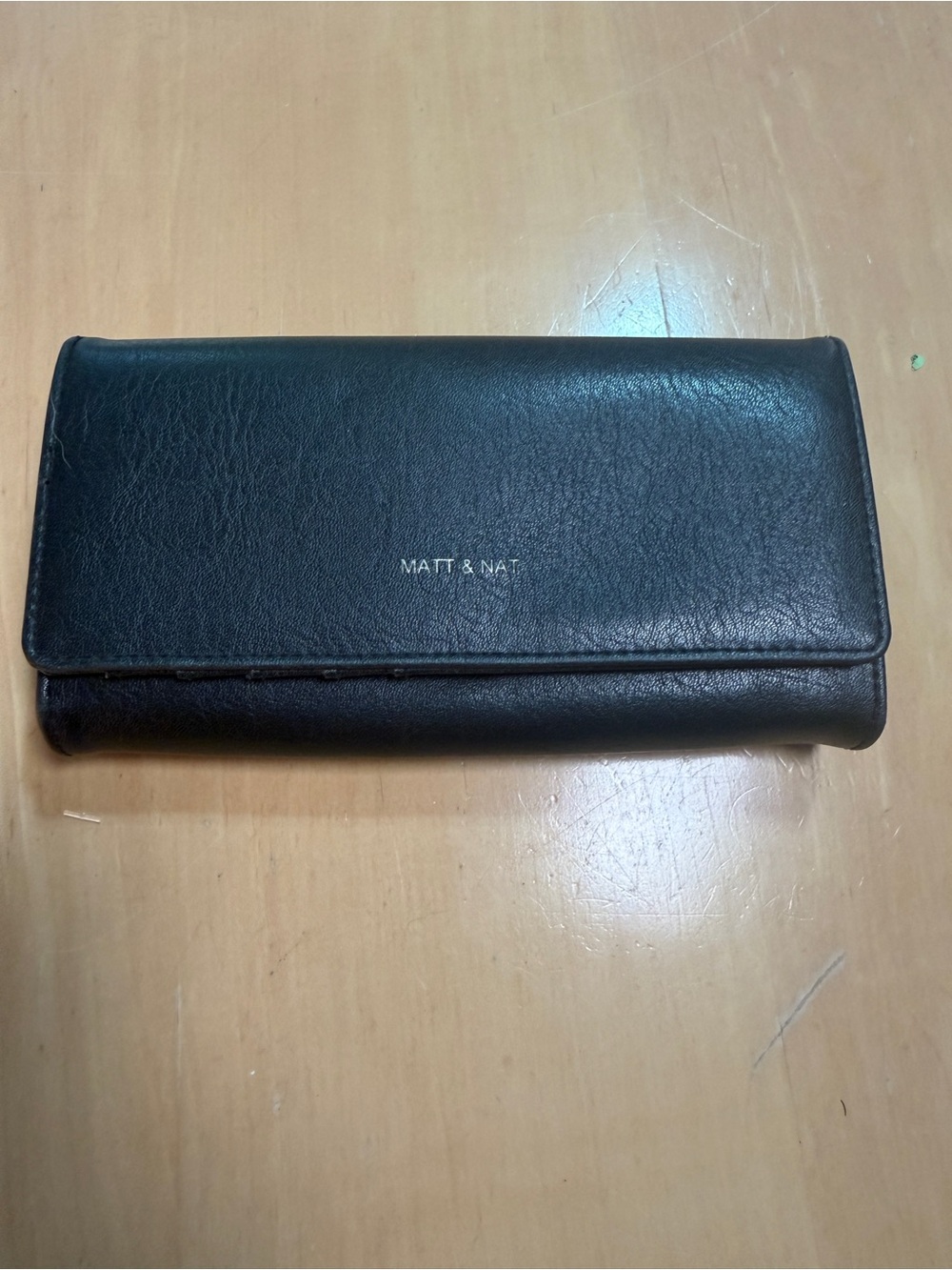 Matt & Nat Black Vegan Leather Long Wallet